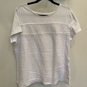 CROFT & BARROW white T-shirt lace XXL